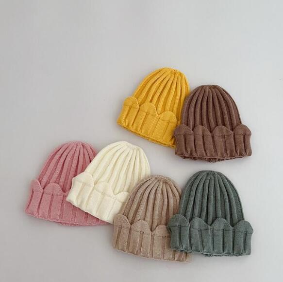 子供用★帽子★キッズ★ベビー★韓国風★ニット帽子★男女兼用★毛糸★無地★6色
