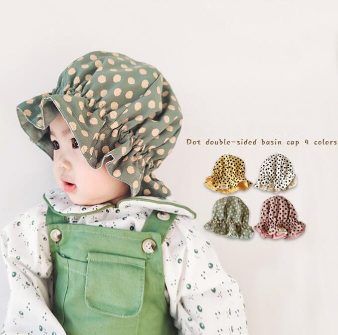 子供用★帽子★リバーシブル★ベレー★水玉★超可愛い★韓国風★4色