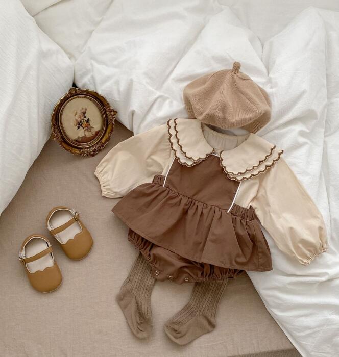 2023★春秋新作★韓国風子供服★トップス★サロペット★分けて販売★66-100CM