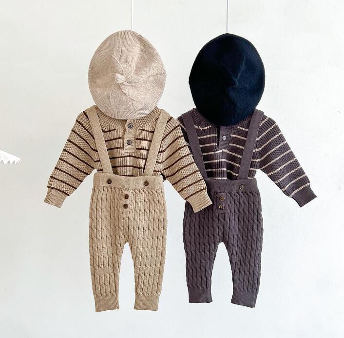 2023秋新品★ベビー服★ニットサロペット&セーター★66-90cm★2色