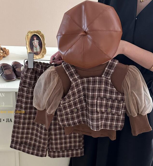 2023秋新作★キッズ服　トップス+ベスト+ズボン　セット★80-130★