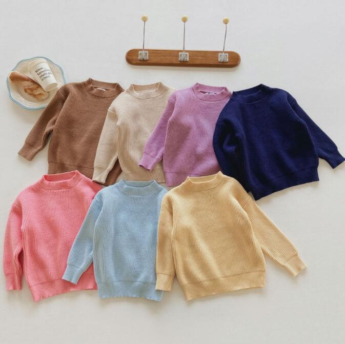 「2023秋冬」子供服★ニット★セーター★韓国風子供服★キッズ女の子★無地★6色★90-140CM