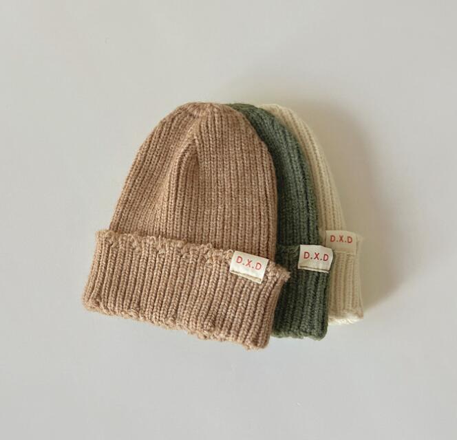 2023秋新品★子供用★ニット帽子　ハット★4色選べ