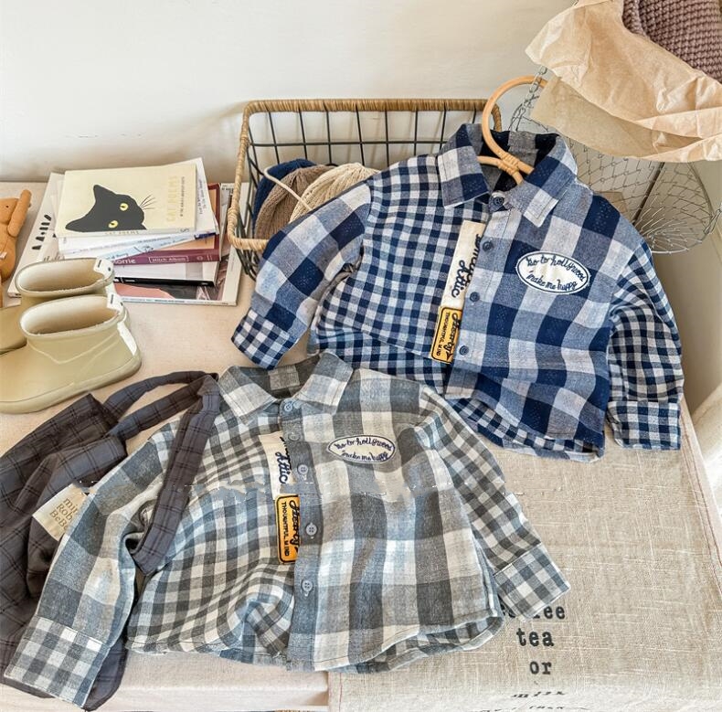 2023★春秋新作★韓国風子供服★シャツ★2色80-130CM