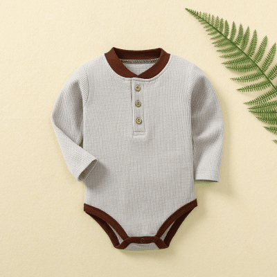 秋冬新作 出産祝い ユニセックス 連体服 長袖 オシャレ ロンパース カバーオール 3M-24M 6色