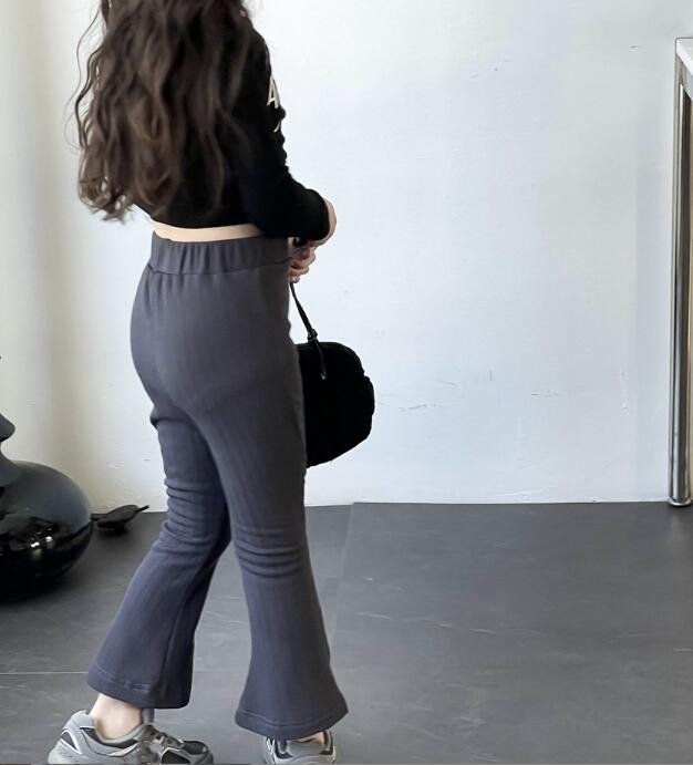 2023★秋冬新作★韓国風子供服★ズボン★裏起毛★2色90-140CM