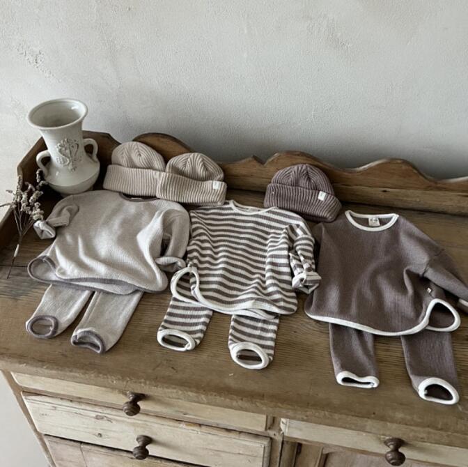 「2023秋」★子供服★セットアップ★トップス+ズボン★韓国風子供服★男女兼用★3色★73-120CM