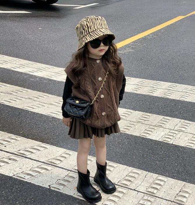 2023★春秋新作★韓国風子供服★Tシャツ★スカート★チョッキ★90-150CM