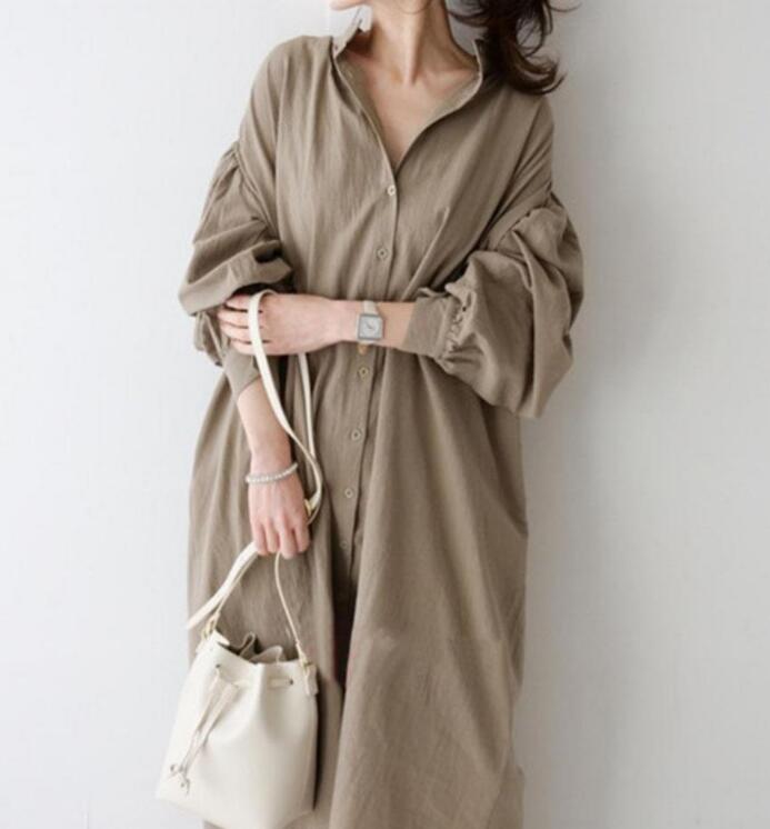 2023新型★レディース服　ブラウスワンピース★F