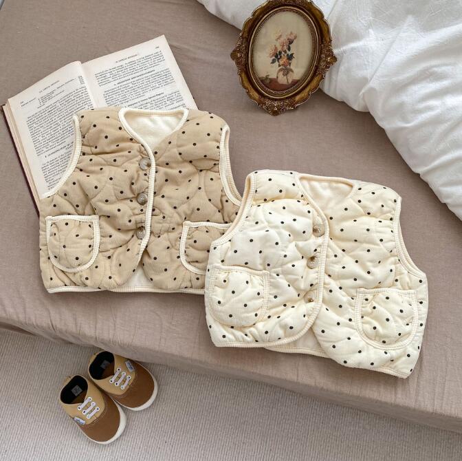 「2023秋冬」子供服★トップス★チョッキ★韓国風子供服★ベビー★2色★66-100CM