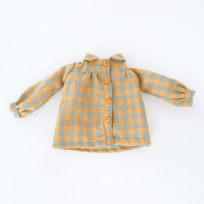 ドール用衣装 人形doll 着せ替え ob11/BJD/blythe/DDF/ymy/pd9/GSC シャツ チェック柄上着 サロペット