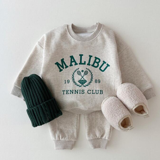 2023冬★子供服　裏起毛付き　トップス+ズボン　セット★73-130cm　3色