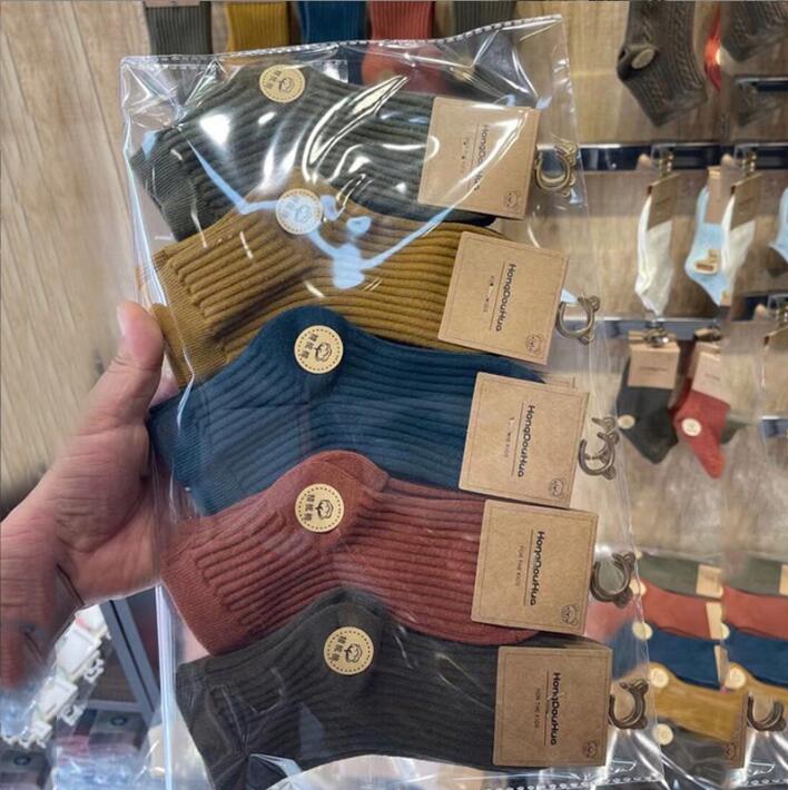 2023★秋冬新作★キッズ靴下★ソックス★1セット=5点★5色S-L