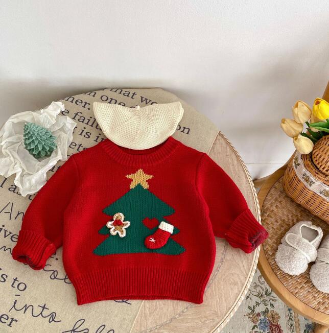クリスマス「2023秋冬」子供服★セーター★ニット★韓国風子供服★ベビー★66-100CM