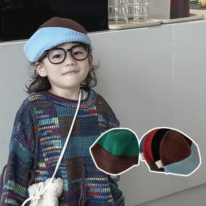 「2023秋冬」子供用★帽子★キャップ★ニット帽子★キッズ★男女兼用★5色