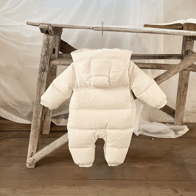 秋冬新作 ユニセックス 連体服 ダウン アヒル羽 防寒 厚手 フード付ロンパース カバーオール 66-90