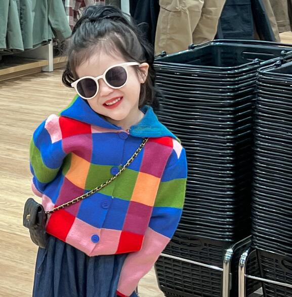 子供服★トップス★ニット★カーディガン★韓国風子供服★キッズ女の子★90-140CM