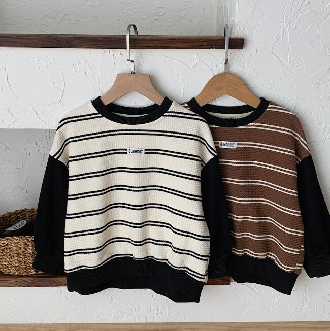 子供服★トップス★パーカー★ストライプ★韓国風子供服★キッズ男の子★2色★90-140CM