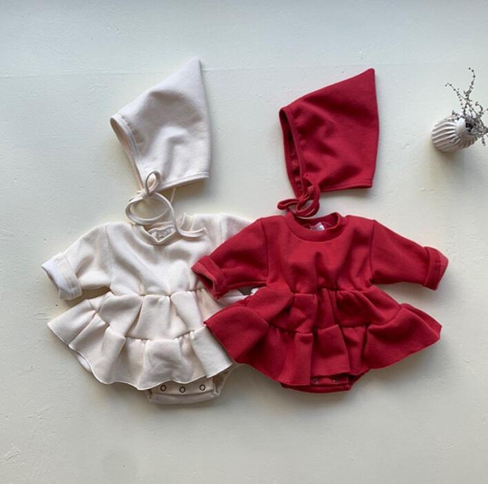 2023★クリスマス★韓国風ベビー服★ロンパース+帽子★2色66-90CM