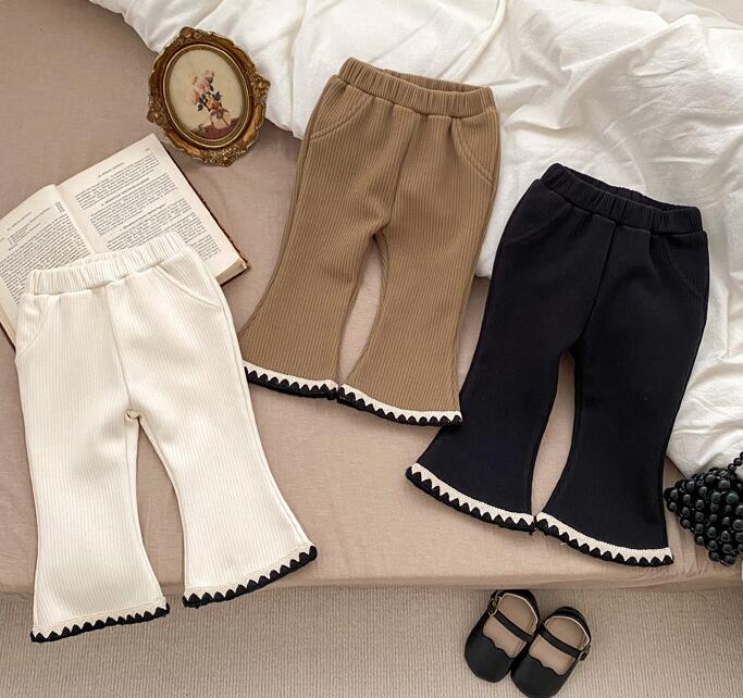 2023★秋冬新作★韓国風子供服★ズボン★裏起毛★3色66-120CM