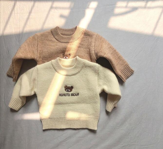2023★秋冬新作★韓国風ベビー服★セーター★裏起毛★厚手★2色73-100CM