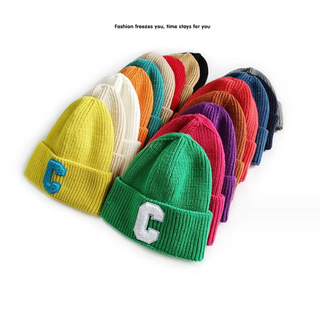 子供用★帽子★キッズ★男女兼用★暖かい★防寒★ニット帽子★17色