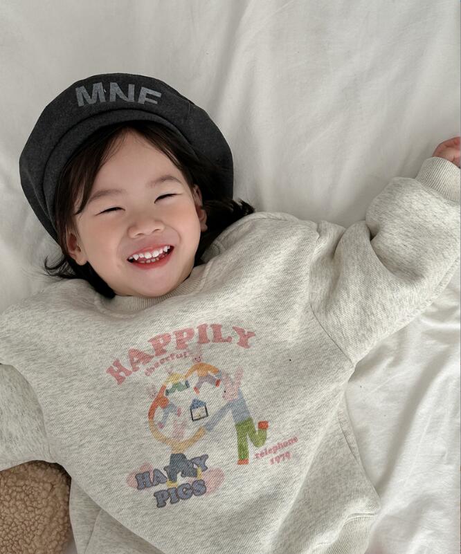 2023★秋冬新作★韓国風子供服★裏起毛★トレーナー★80-130CM