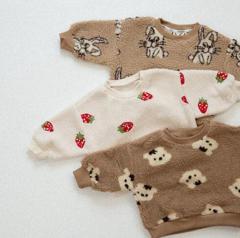 2023冬新品★子供服　ボアトップス★80-130cm★3色