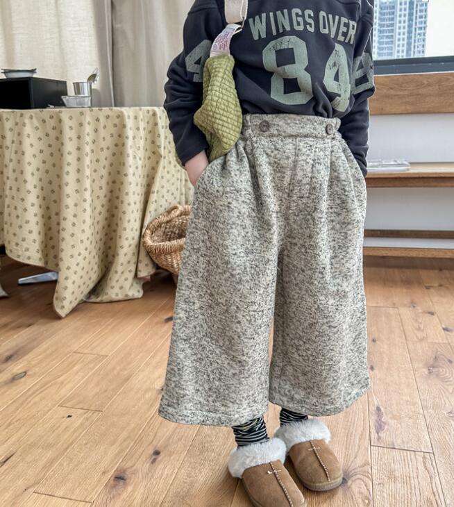 2023秋冬新品★子供服　厚手ズボン★80-130cm★2色