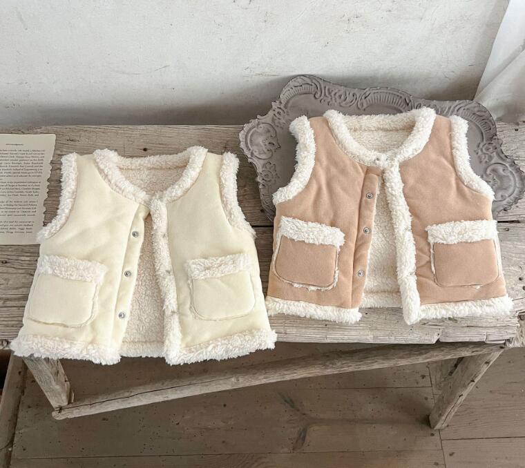 2023冬服★ベビー服　厚手ベストコート★66-100cm★2色