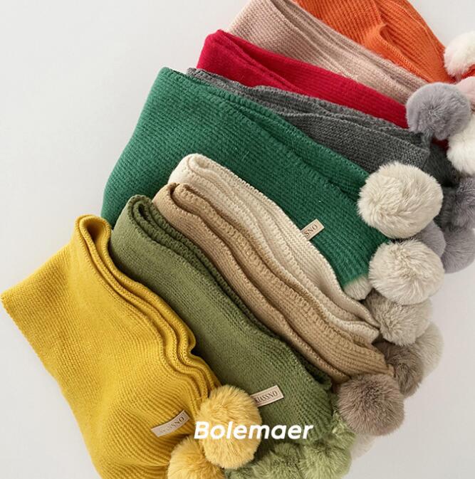 2023新品★子供用★快適マフラー　ニット★9色選べ