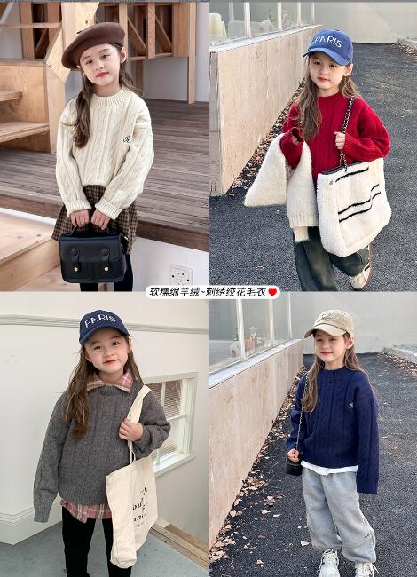 2023冬新品★子供服　厚手セーター★90-150cm★6色