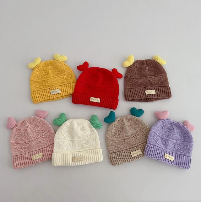 子供用★帽子★ベビー★男女兼用★暖かい★防寒★ニット帽子★可愛い★7色
