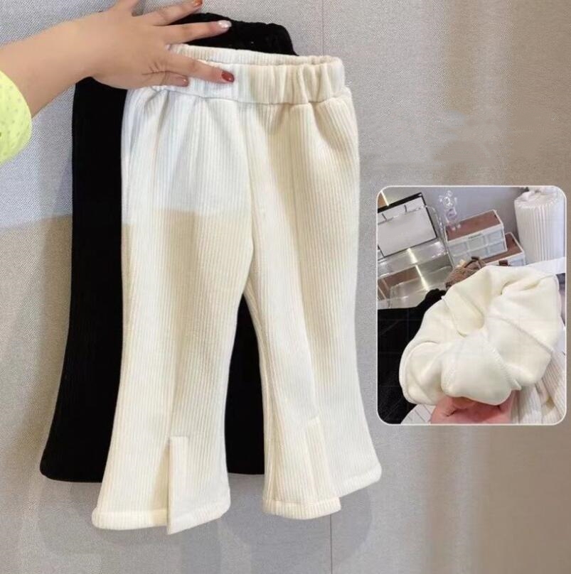 2023★秋冬新作★韓国風子供服★ズボン★厚手★裏起毛★2色80-130CM