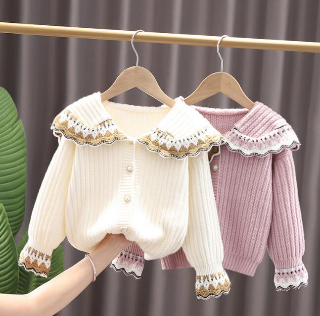 子供服★トップス★ニット★セーター★薄手/厚手★キッズ女の子★2色★90-130CM