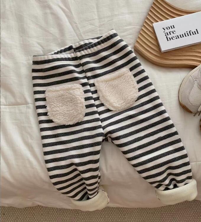 2023★秋冬新作★韓国風子供服★ズボン★裏起毛★66-90CM