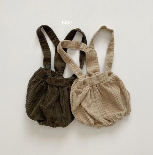 2023★春秋新作★韓国風ベビー服★サロペット★コーデュロイ★2色66-90CM