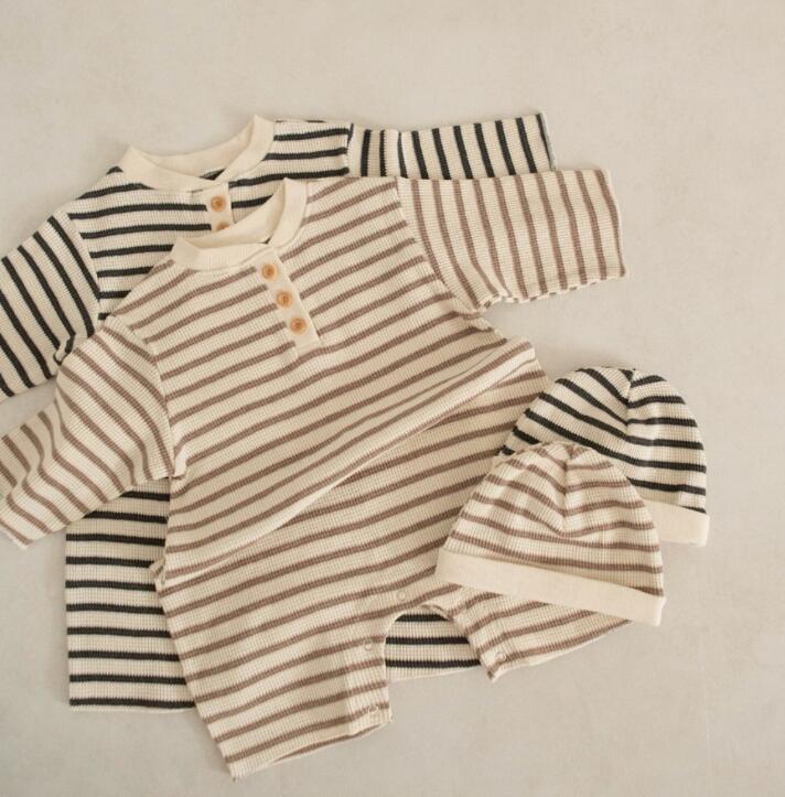 2024春新品★ベビー服★連体服+帽子★66-90cm★2色