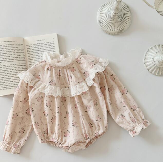 「2024」子供服★連体服★ロンパース★長袖★花柄★韓国風子供服★ベビー★66-90CM