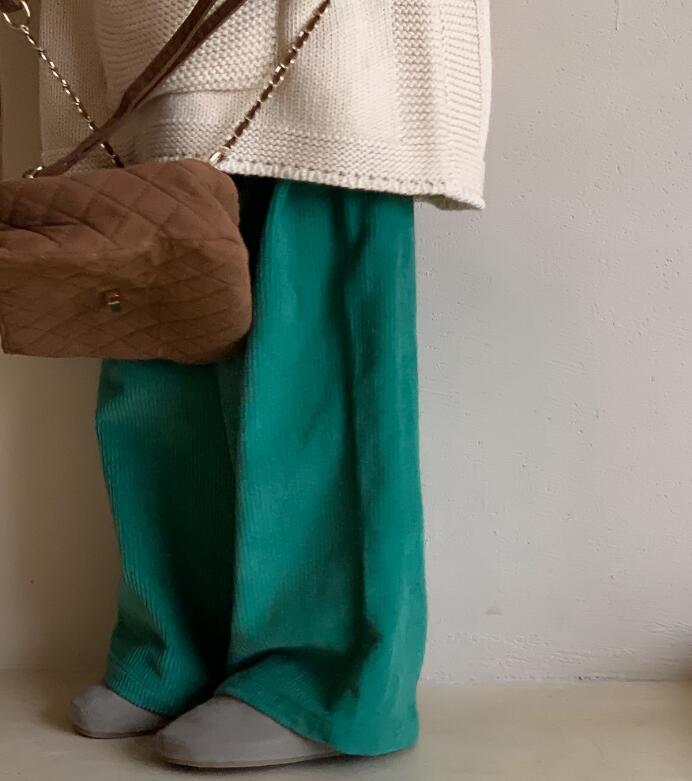 2024★春秋新作★韓国風子供服★ズボン★コーデュロイ★5色90-150CM