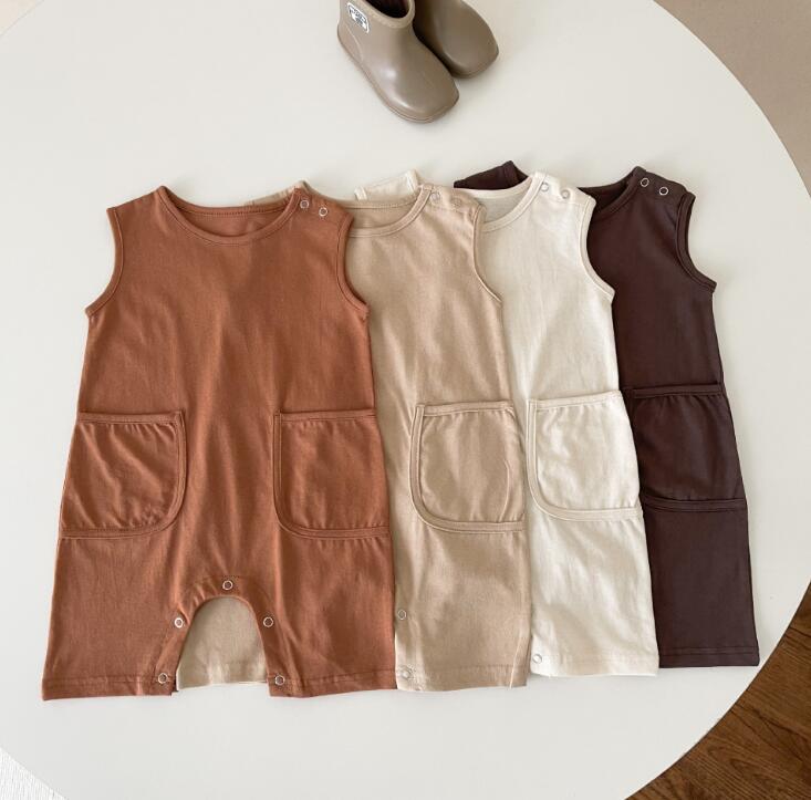 2024★春夏新作★韓国風ベビー服★ロンパース★4色66-90CM