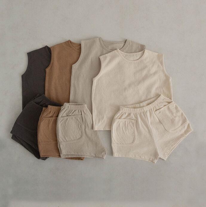 2024★春夏新作★韓国風ベビー服★トップス+ズボン2セット★4色73-100CM