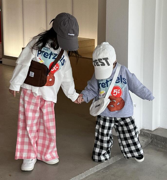 2024★春秋新作★韓国風子供服★Tシャツ★2色90-140CM