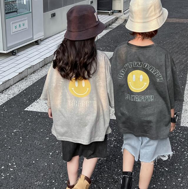 子供服★トップス★Tシャツ★半袖★韓国風子供服★キッズ★男女兼用★2色★90-140CM