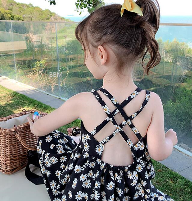 2024★春夏新作★韓国風子供服★吊りワンピース★菊★可愛い★90-130CM