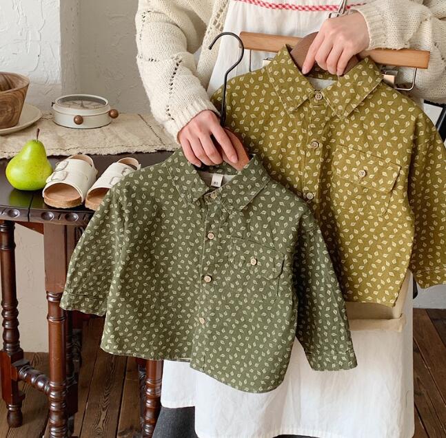 「’2024」子供服★ワイシャツ★トップス★韓国風子供服★キッズ★2色★80-130CM