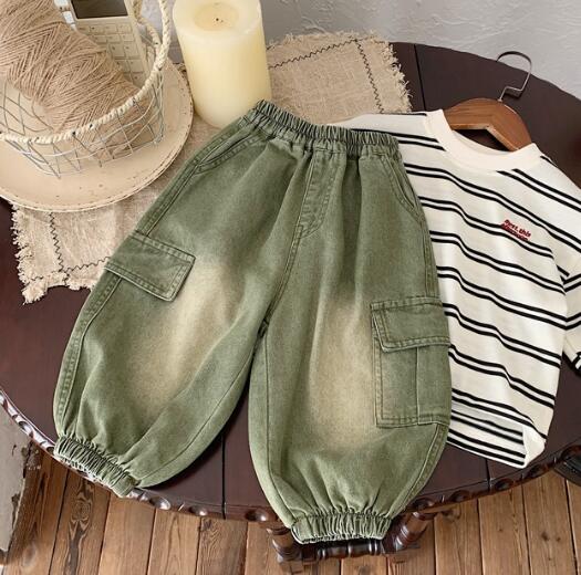 「2024」子供服★ズボン★デニム★ジーンズ★韓国風子供服★キッズ男の子★80-130CM