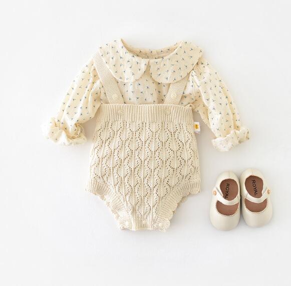 2024新品★ベビー服★ニットサロペット★66-90cm★