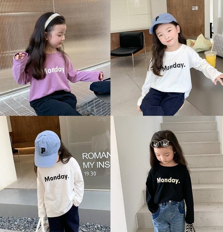 2024★春秋新作★韓国風子供服★Tシャツ★3色90-140CM