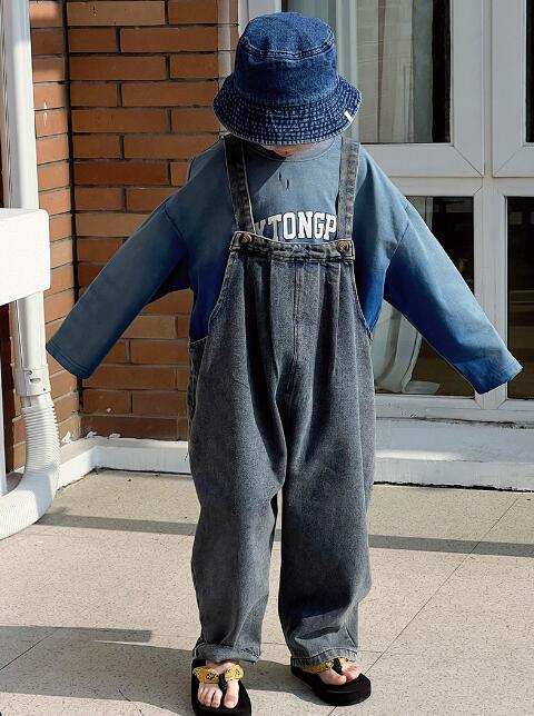 2024夏新品★子供服 　デニムサロペット★90-140cm★